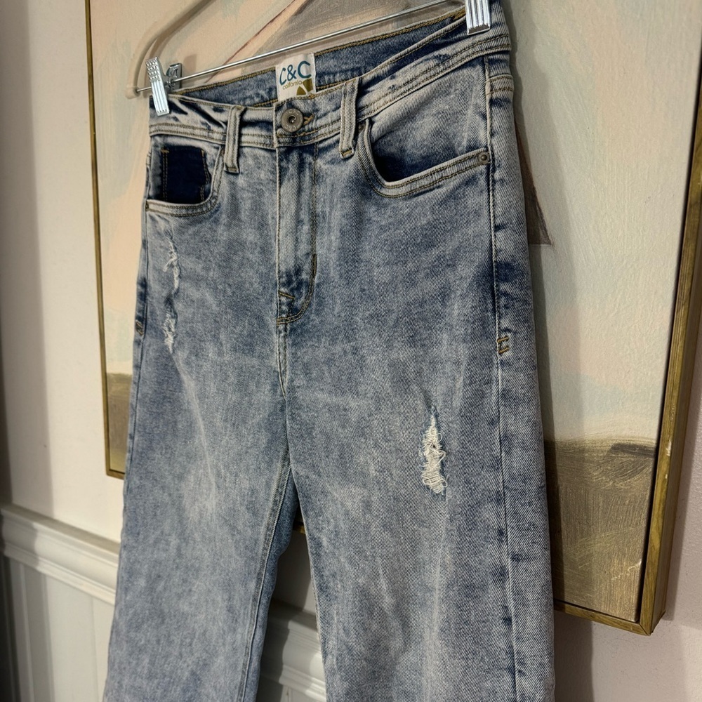 C&C CALIFORNIA Acid Washed Straight Leg Ankle Jean Size 27 - Picture 5 of 11
